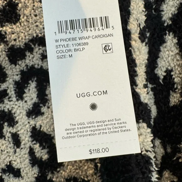 UGG Pheobe Wrap Cardigan - Size Medium - Picture 6 of 9